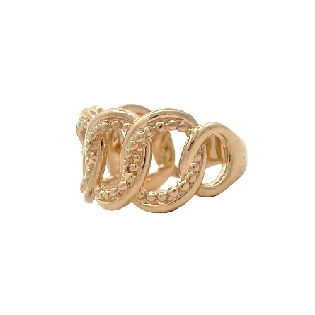 14K Yellow Gold Estate Gabriel&Co Bujukan Interlocking Link Ring Size9 4.9dwt (S1411765) #LR52145Y4JJJ