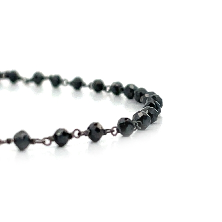 18K Black Rhodium Estate Aaron Basha Pigtail Bracelet w/Black Diams=.20apx VS G-H 8.25inch 1.8dwt