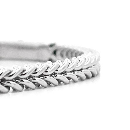 14K White Gold Estate 6.5inch Prong Set Fashion Bracelet w/34Diams=1.00apx I1 I 10.7dwt