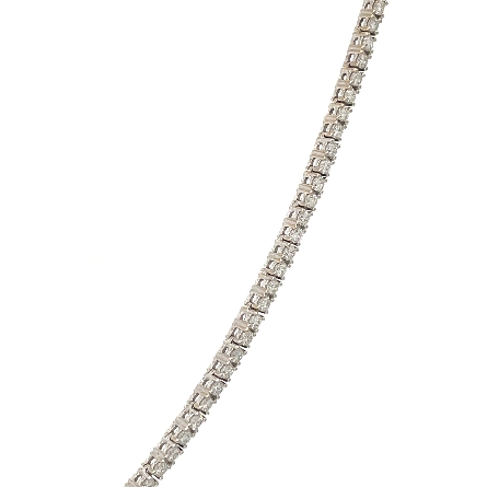 18K White Gold Estate 4Prong Tennis Necklace w/Diams=2.07ctw SI H-I  6.8dwt 17inch 