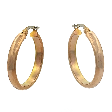 14K Yellow Gold Estate 24mm Hoop Earrings 1.8dwt
