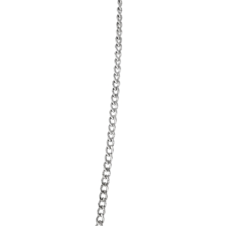 14K White Gold Estate Cable Link Chain 17inch 1.3dwt 