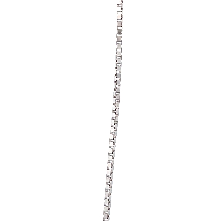 14K White Gold Estate Box Chain 15.75inch 2.0dwt