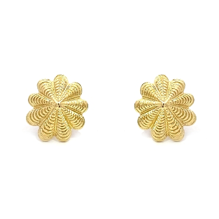 18K Yellow Gold Estate Tiffany & Co Schlumberger Snail Shell Stud Earrings 4.3dwt 