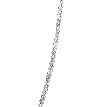 14K White Gold Estate 3Row Chain Necklace 17inch 3.7dwt