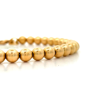 18K Yellow Gold Estate Tiffany & Company 5.50mm Gold Ball 8.5inch Hardwear Bracelet 8.8dwt