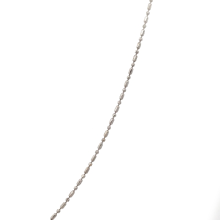 14K White Gold Estate 18inch Bead Chain 1.2dwt 