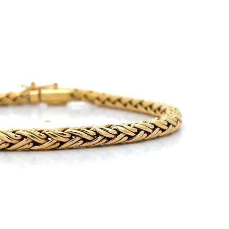 18K Yellow Gold Estate Tiffany & Co Weave Bracelet 7inch 8.7dwt 
