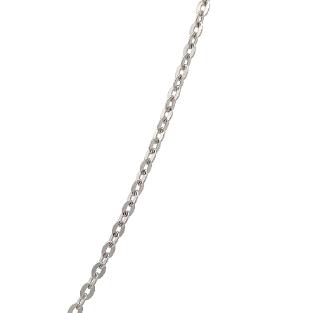14K White Gold Estate Flat Link Cable Chain 20inch 3.5dwt