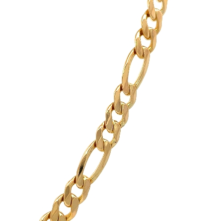 14K Yellow Gold Estate Figaro Link Chain 20inch 26.3dwt 