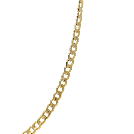 14K Yellow Gold Estate Curb Link Necklace 20inch 9.0dwt