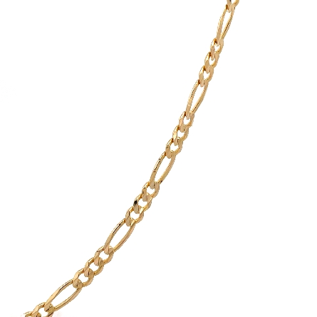 14K Yellow Gold Estate Figaro Link Chain 20inch 5.1dwt