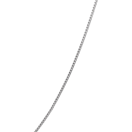 14K White Gold Estate Box Chain 17inch 1.5dwt 