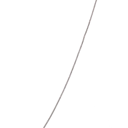 14K White Gold Estate Thin Box Chain 18inch 0.7dwt 