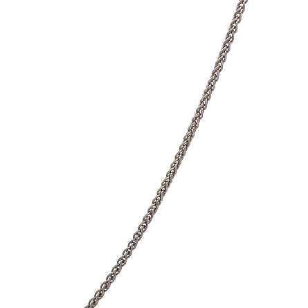 14K White Gold Estate Wheat Chain 16inch 1.7dwt 