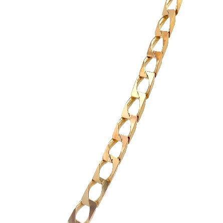 14K Yellow Gold Estate Square Curb Link Chain 19.5inch 14.4dwt 