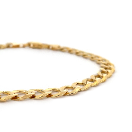 14K Yellow Gold Estate Curb Link Bracelet 10inch 10.6dwt 