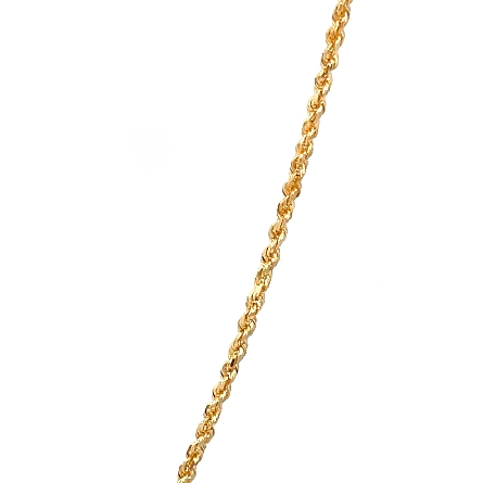 14K Yellow Gold Estate Rope Chain 18inch 3.2dwt