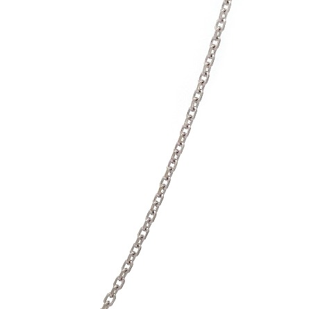 14K White Gold Estate Cable Link Chain 18inch 1.8dwt