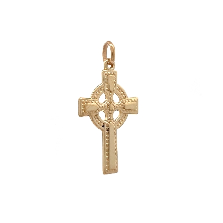 14K Yellow Gold Estate Celtic Cross Pendant 1.7dwt