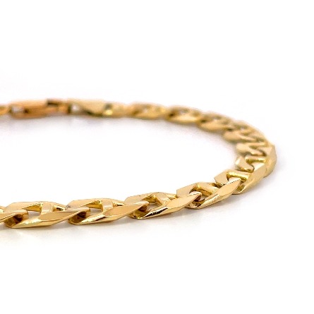 14K Yellow Gold Estate Mariner Link 8.25inch Bracelet 9.1dwt