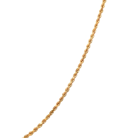 14K Yellow Gold Estate Diamond Cut Rope Chain 30inch 7.1dwt