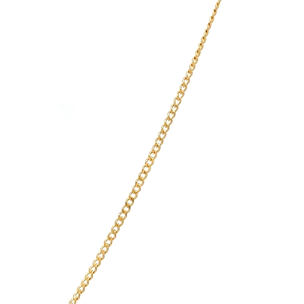 14K Yellow Gold Estate Thin Curb Link Chain 24inch 2.0dwt