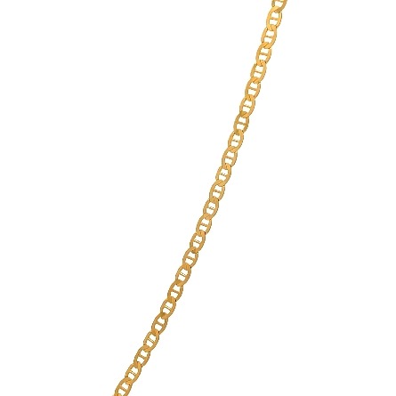 14K Yellow Gold Estate Flat Mariner Link Chain 24inch 2.7dwt