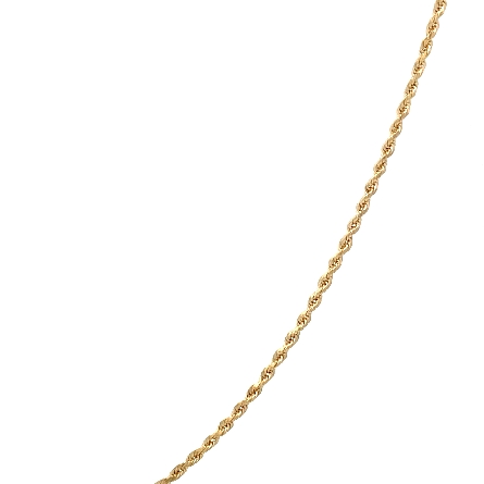 14K Yellow Gold Estate Diamond Cut Rope Chain 30inch 3.9dwt