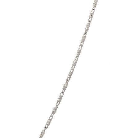 14K White Gold Estate Diamond Cut Bar Link Chain 20inch 3.0dwt