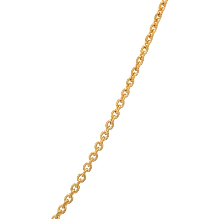 14K Yellow Gold Estate Diamond Cut Cable Link Chain 18inch 0.3dwt