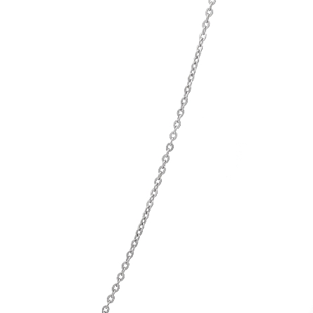 14K White Gold Estate Thin Cable Chain 18inch 1.1dwt