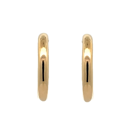 14K Yellow Gold Estate 5mm Tube Hoop Earrings 3.1dwt