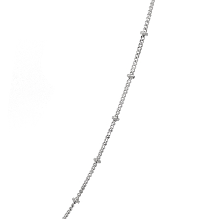 14K White Gold Estate Satelite Chain 18inch 1.6dwt