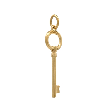 18K Yellow Gold Estate Tiffany&Co Key Pendant 1.8dwt