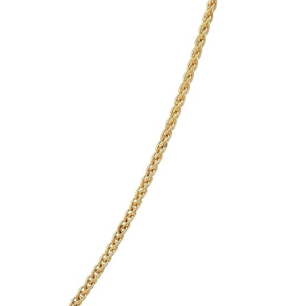 14K Yellow Gold Estate 18inch Round Wheat Chain 3.2dwt