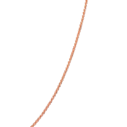 14K Rose Gold Estate Sparkle Slide Adjustable 20inch Chain 1.8dwt 