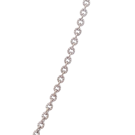 14K White Gold Estate 18inch Cable Chain w/Lobster Claw 2.8dwt