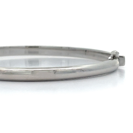 14K White Gold Estate Polished Hinged Bangle Bracelet 4.0dwt