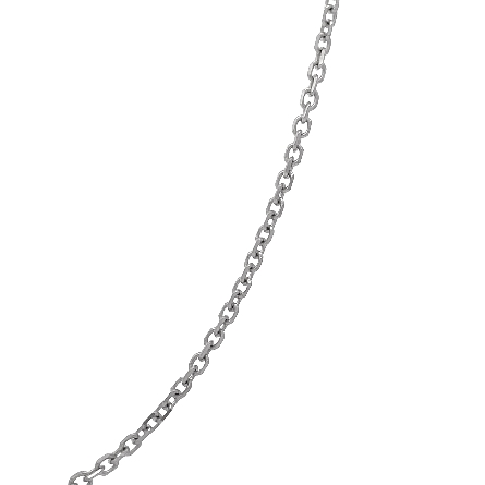 14K White Gold Estate Diamond Cut Cable Chain 20.25inch 4.0dwt