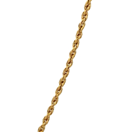 14K Yellow Gold Estate 16inch Diamond Cut Rope Chain 2.3dwt