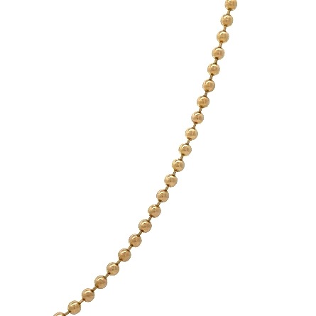 14K Yellow Gold Estate Bead Chain 20.25inch 4.9dwt