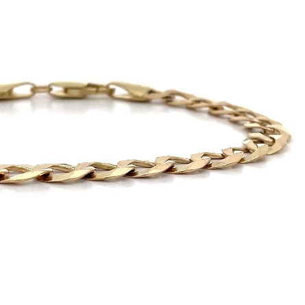 14K Yellow Gold Estate Curb Link Bracelet 8.5inch 8.9dwt