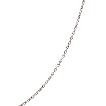 14K White Gold Estate 16inch Cable Link Chain 0.8dwt