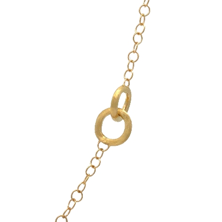 18K Yellow Gold Estate Marco Bicego Jaipur Gold Station Charm Necklace 18inch 7.4dwt