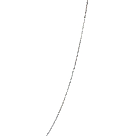 14K White Gold Estate 17inch Diamond Cut Small Box Chain 1.1dwt