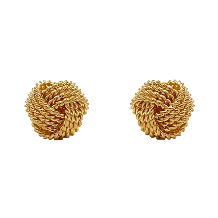 18K Yellow Gold Estate Tiffany&Co Gold Love Knot Earrings 2.6dwt