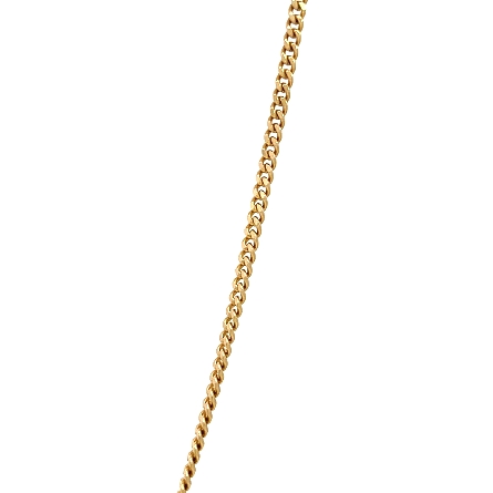 14K Yellow Gold Estate 24inch Diamond Cut Curb Chain 4.8dwt