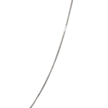 14K White Gold Estate 17inch Box Chain 1.4dwt 