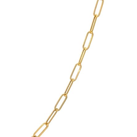 14K Yellow Gold Estate 18inch Lightweight Paperclip Necklace 2.2dwt